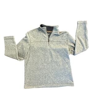 G.H. Bass & Co. 1/4 Zip Fleece Lined Sweater Men's Size L Oatmeal EUC